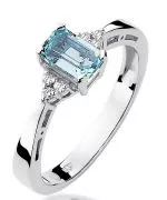 Inel Bonore - Aur Alb 585 - Topaz 0,6 ct
