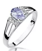 Inel Bonore - Aur Alb 585 - Tanzanit 0,4 ct
