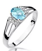 Inel Bonore - Aur Alb 585 - Topaz 0,5 ct