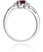 Inel Bonore - Aur Alb 585 - Rubin 0,6 ct