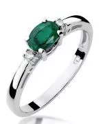 Inel Bonore - Aur Alb 585 - Smarald 0,4 ct