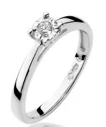 Inel Bonore - Aur Alb 585 - Diamant 0,08 ct