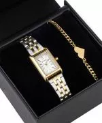 Ceas dama BOWA Paris White Silver-Gold Steel 20 Gift Set