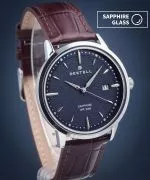 Ceas barbatesc DESTELL Pictor Blue Silver Brown Leather Sapphire