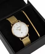 BOWA Milan White-Gold Mesh 34 Gift Set (ceas + brățară)