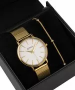 BOWA Praha Silver-Gold Mesh 38 Gift Set (ceas + brățară)