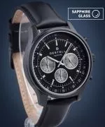 Ceas barbatesc DESTELL Circinus Full Black Leather Chronograph Sapphire