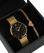 BOWA London Black-Gold 33 Gift Set (ceas + brățară)
