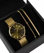 BOWA New York Petite Green-Gold Mesh 34 Gift Set (ceas + brățară)