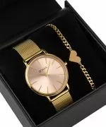 BOWA Praha Pink-Gold Mesh 38 Gift Set (ceas + brățară)
