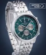 Ceas barbatesc DESTELL Circinus Green Silver Steel Chronograph Sapphire