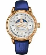 Ceas dama Aviator Moonflight Gemstone Edition Silver Blue Sapphire Limited Edition