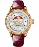 Ceas dama Aviator Moonflight Gemstone Edition Silver Red Ruby Limited Edition