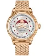Ceas dama Aviator Moonflight Gemstone Edition Silver Red Ruby Limited Edition