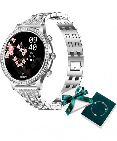 Smartwatch dama Manta Diamond Lusso Silver SET