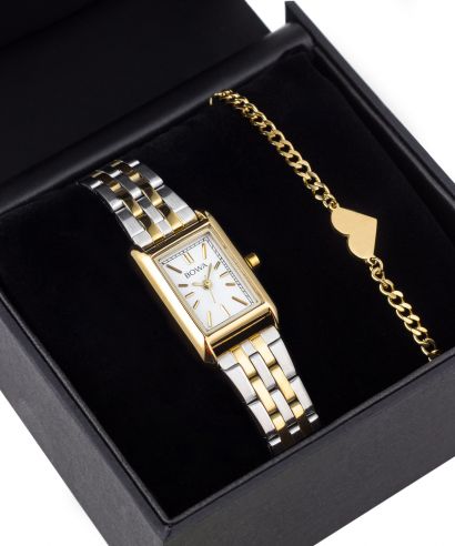 Ceas dama BOWA Paris White Silver-Gold Steel 20 Gift Set