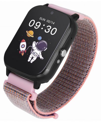 Smartwatch pentru copii Garett Kids Tech 4G Roz Velcro