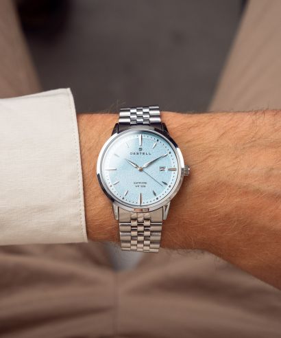 Ceas barbatesc DESTELL Pictor Ice Blue Silver Steel Sapphire