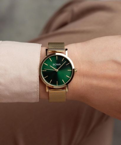 Ceas dama BOWA Tokyo Green Gold Mesh 33