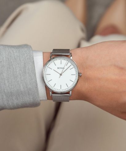 Ceas dama BOWA Rio White-Silver Mesh 38
