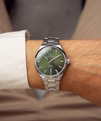 Ceas barbatesc DESTELL Aries Green Silver Steel Sapphire