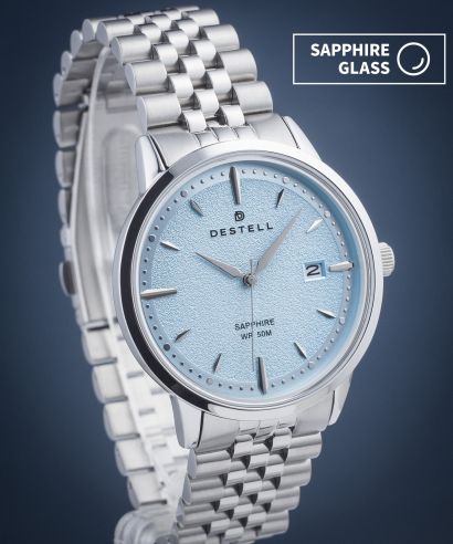 Ceas barbatesc DESTELL Pictor Ice Blue Silver Steel Sapphire