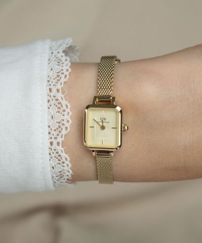 Ceas dama Daniel Wellington Quadro Mini Evergold Champagne 15