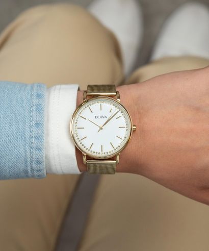 Ceas dama BOWA Rio White-Gold Mesh 38