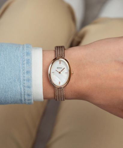 Ceas dama BOWA Oslo Pearl Rose-Gold Mesh 23