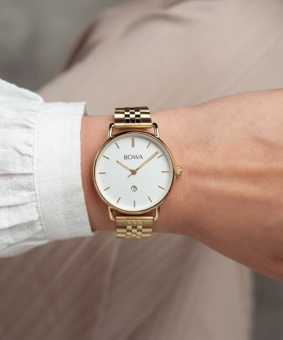 Ceas dama BOWA Milan White Gold Steel 34