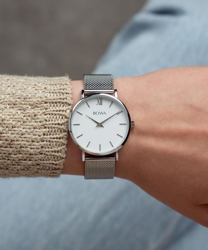 Ceas Dama BOWA London White Silver 33