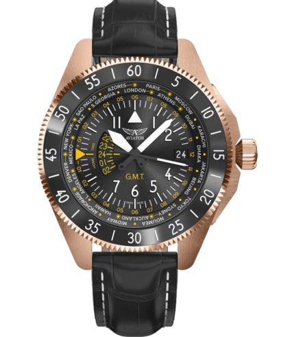 Ceas barbatesc Aviator Airacobra GMT