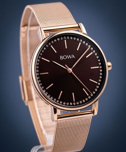 Ceas dama BOWA Rio Brown-Rose Gold Mesh 38