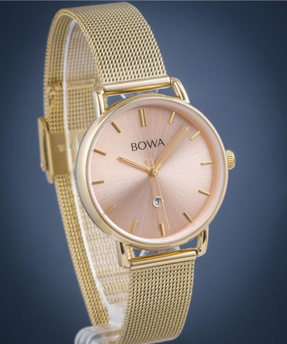 Ceas dama BOWA Milan Pink-Gold Mesh 34