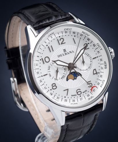 Ceas Barbatesc Delbana Retro Moonphase