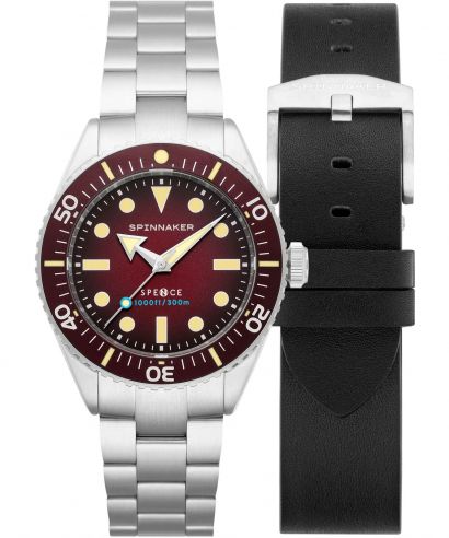 Ceas Barbatesc Spinnaker Spence 300 Crimson Red Set