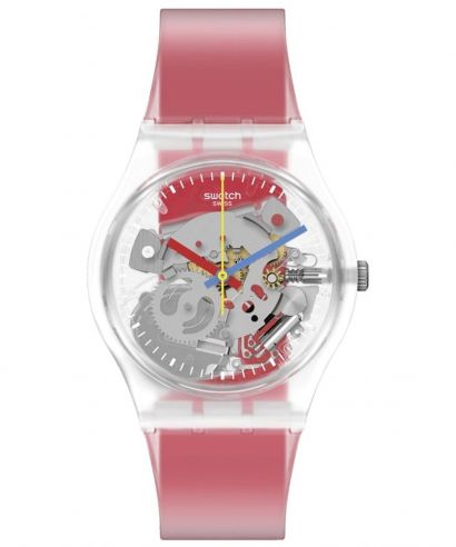 Ceas Unisex Swatch Clearly Red Striped