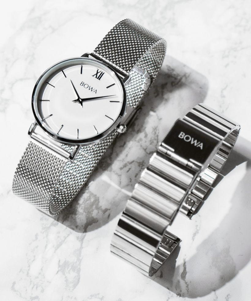 Ceas Dama BOWA London Silver Black-Tone 33 SET