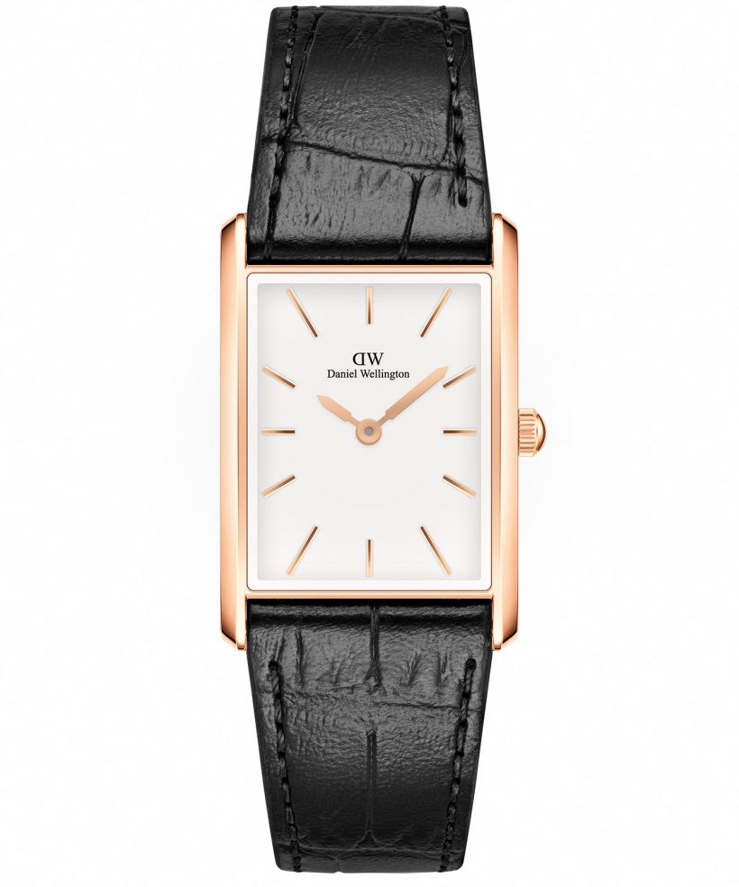 Ceas dama Daniel Wellington Bound Black Crocodile Rose Gold 24