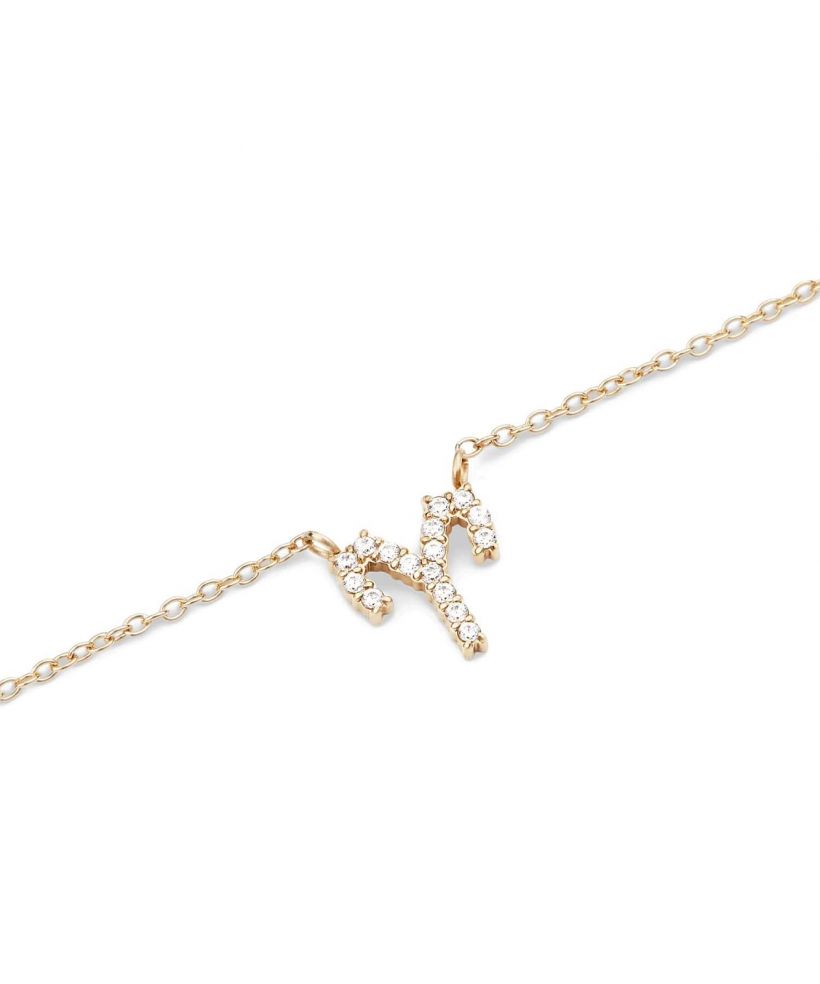 Colier Daniel Wellington Crystal Zodiac Chain Gold Aries