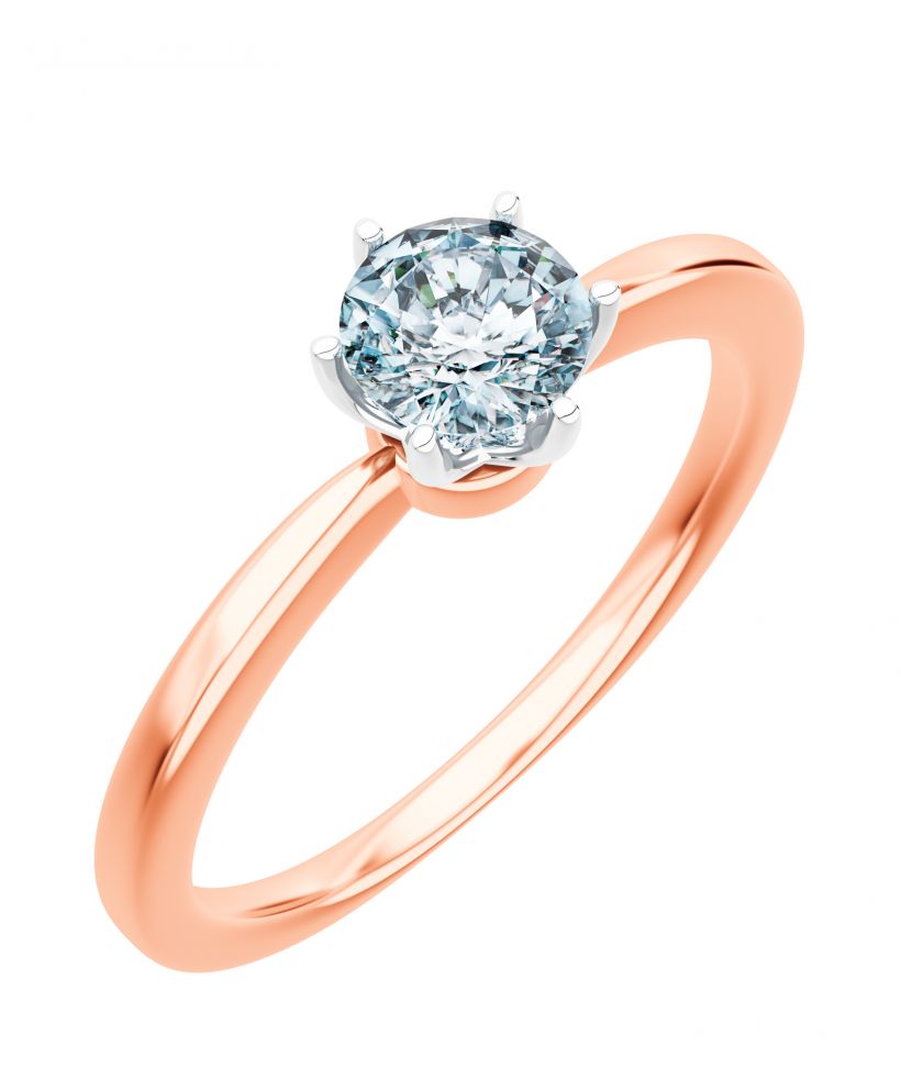 Inel Bonore - Aur Roz 585 - Diamant 1 ct