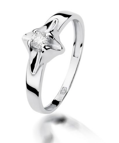 Inel Bonore - Aur Alb 585 - Diamant 0,12 ct