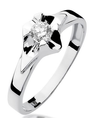 Inel Bonore - Aur Alb 585 - Diamant 0,3 ct