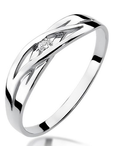 Inel Bonore - Aur Alb 585 - Diamant 0,05 ct