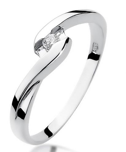 Inel Bonore - Aur Alb 585 - Diamant 0,05 ct