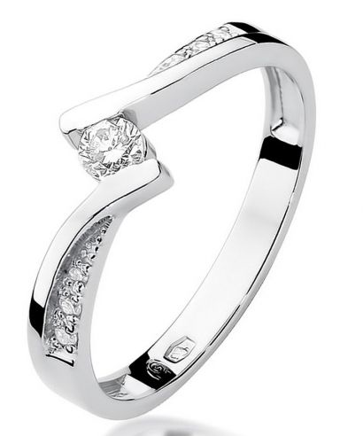 Inel Bonore - Aur Alb 585 - Diamant 0,13 ct