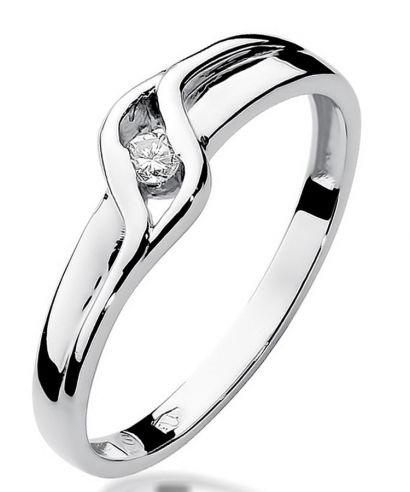 Inel Bonore - Aur Alb 585 - Diamant 0,04 ct