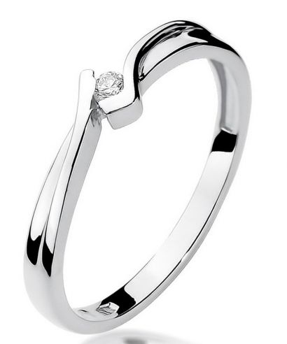 Inel Bonore - Aur Alb 585 - Diamant 0,04 ct