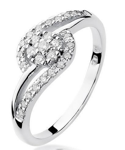 Inel Bonore - Aur Alb 585 - Diamant 0,1 ct