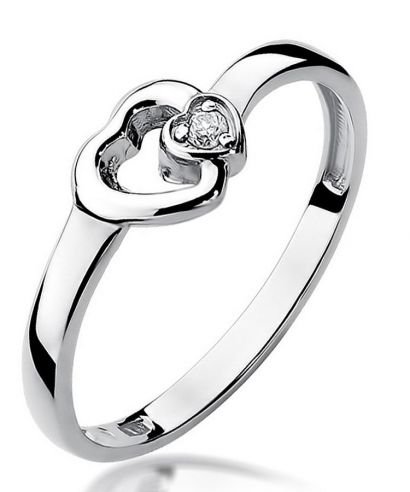 Inel Bonore - Aur Alb 585 - Diamant 0,02 ct
